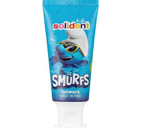Дитяча зубна паста Solident Kids The Smurfs з фтором Лісові ягоди 50 мл