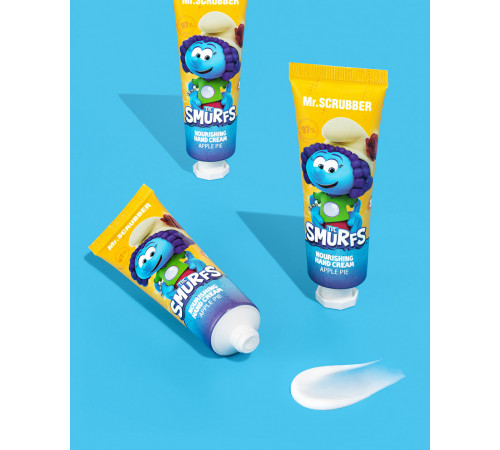 Дитячий парфумований живильний крем для рук Mr.Scrubber The Smurfs із ароматом яблучного пирога 30 мл