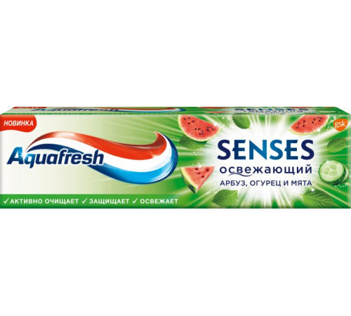 Зубна паста Aquafresh Senses Освіжаючий Кавун 75 мл