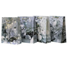 Пакет подарунковий 2816-S Новорічний 18х23х10 см