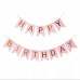 Растяжка праздничная 10261 Happy birthday флажки