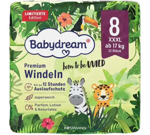 Підгузки Babydream Premium 8 (17+ кг) 22 шт Підгузки Babydream Premium 8 (17+ кг) 22 шт