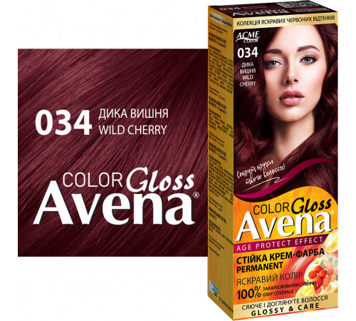 Фарба для волосся Acme Color Avena 034 Дикая Вишня