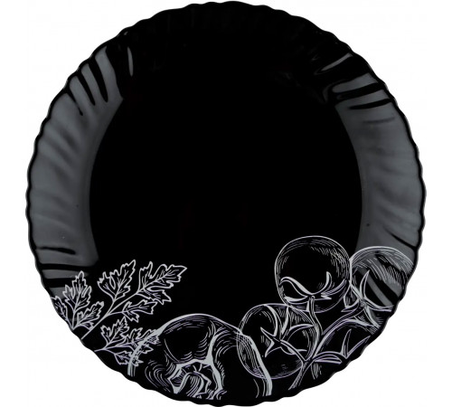 Тарілка десертна Vittora V-190BVS Black Wave Овочевий етюд 190 мм