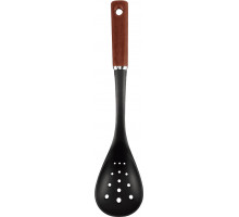 Ложка кухарська з отворами Gusto GT-5806 горіх, нейлон