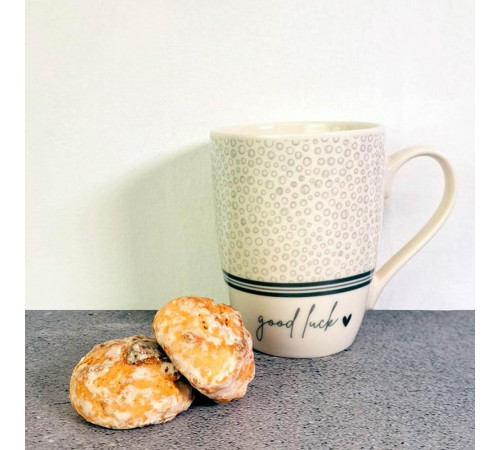 Чашка порцелянова Vittora VT-С-180340 Сіра крапинка 340 мл