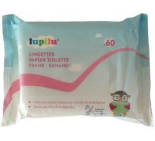 Детская влажная туалетная бумага Lupilu Fraise - Banane 60 шт