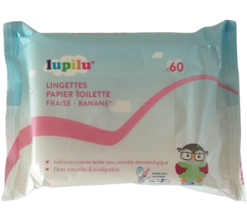 Детская влажная туалетная бумага Lupilu Fraise - Banane 60 шт