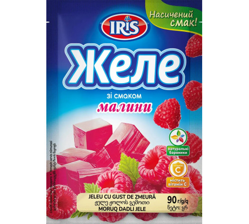 Желе IRIS со вкусом Малины 90 г Желе IRIS со вкусом Малины 90 г
