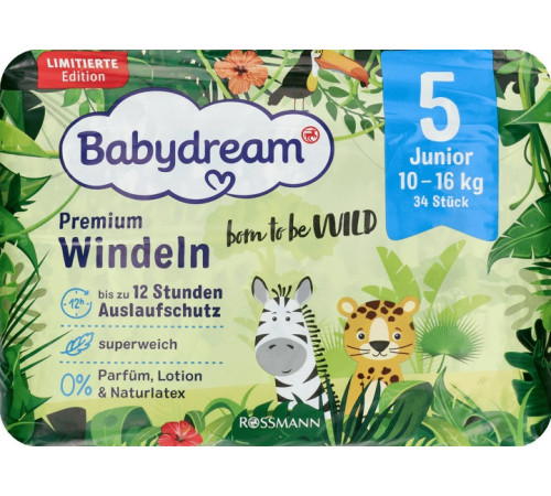 Підгузки Babydream 5 (10-16 кг) 34 шт