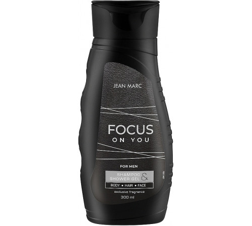 Парфумований шампунь та гель для душу чоловічий Jean Marc Focus on You 300 мл Парфумований шампунь та гель для душу чоловічий Jean Marc Focus on You 300 мл