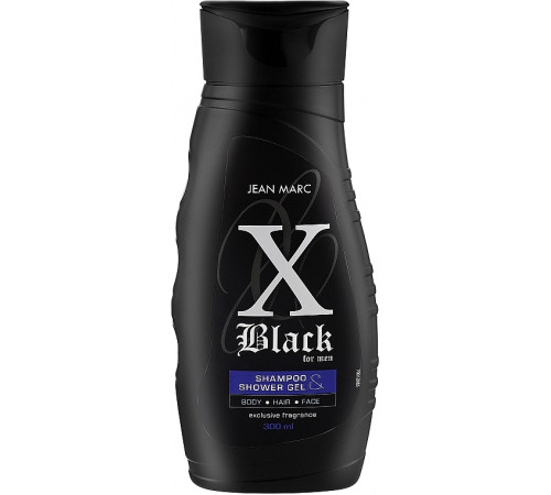 Парфюмерный шампунь и гель для душа мужской Jean Marc X Black 300 мл Парфюмерный шампунь и гель для душа мужской Jean Marc X Black 300 мл