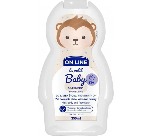 Шампунь-гель для немовлят On Line Le Petit Baby Protective 0+ 350 мл Шампунь-гель для немовлят On Line Le Petit Baby Protective 0+ 350 мл