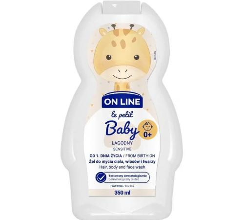 Шампунь-гель для новорожденных On Line Le Petit Baby Sensitive 0+ 350 мл Шампунь-гель для новорожденных On Line Le Petit Baby Sensitive 0+ 350 мл