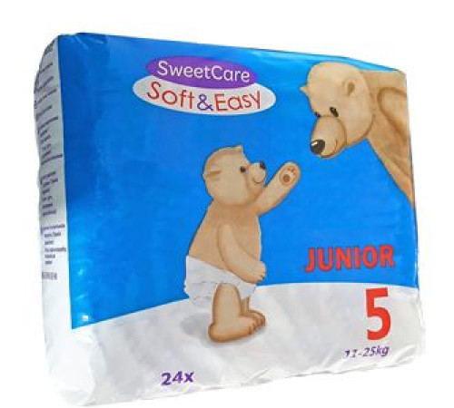 Подгузники Sweet Care Soft&Easy 5 (11-25 кг) 24 шт