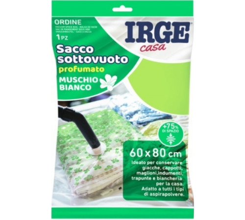 Парфумований вакуумний пакет для одягу Irge Білий Мускус 60 х 80 см