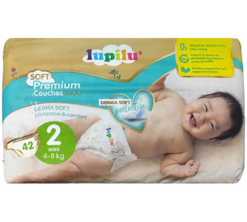 Підгузки Lupilu Рremium 2 (4-8 кг) 42 шт