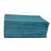 Бумажные полотенца V-сборки макулатурные синие, зеленые 150 шт