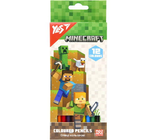 Олівці кольорові Yes 290760 Minecraft 12 кольорів