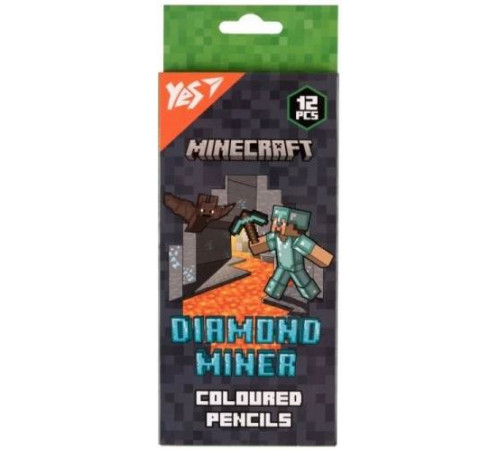Олівці кольорові Yes 290760/290720 Minecraft 12 кольорів