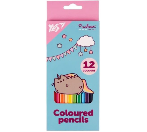 Олівці кольорові Yes 290761/290721 Pusheen 12 кольорів