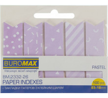Закладки паперові з клейким шаром Buromax ВМ2332 5х20 шт