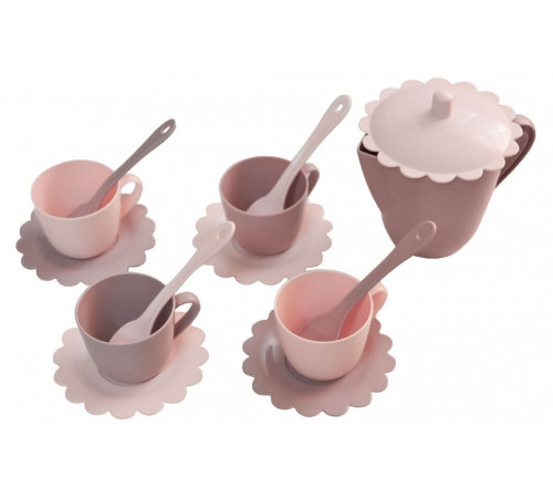 Набор посуды чайный Tigres 39940 Ромашка 14 элементов в сумке (пудра)