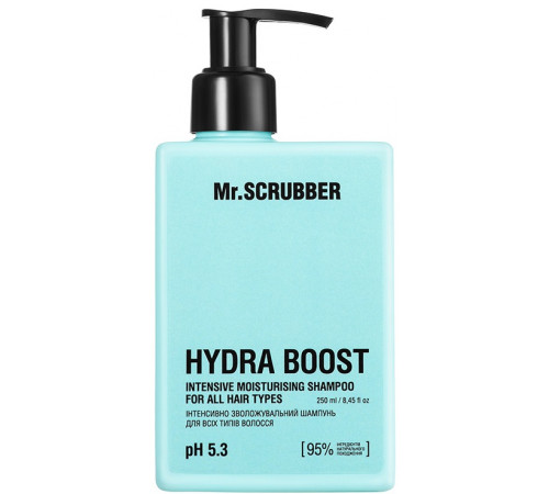 Інтенсивно зволожувальний шампунь для всіх типів волосся Mr. Scrubber Hydra Boost 250 мл