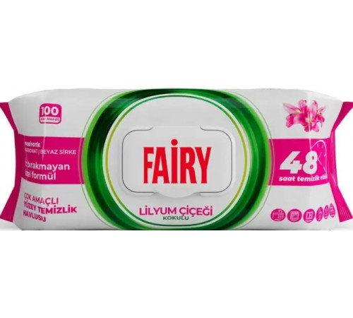 Влажные салфетки для уборки Fairy Лилия 100 шт Влажные салфетки для уборки Fairy Лилия 100 шт