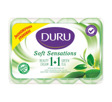 Мыло Duru Soft Sensations 1+1 Зеленый чай экопак 4*80 г