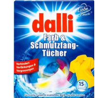 Серветки абсорбуючі для прання кольорових тканин Dalli Color 15 шт