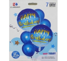 Набор воздушных шаров 1212-23 Happy birthday 7 шт
