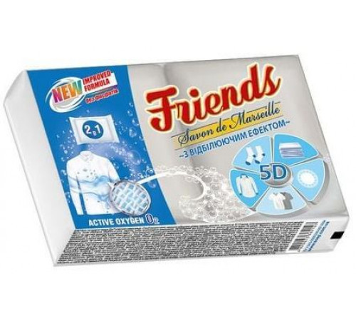 Мыло хозяйственное Friends с отбеливающим эффектом 2 х 115 г Мыло хозяйственное Friends с отбеливающим эффектом 2 х 115 г