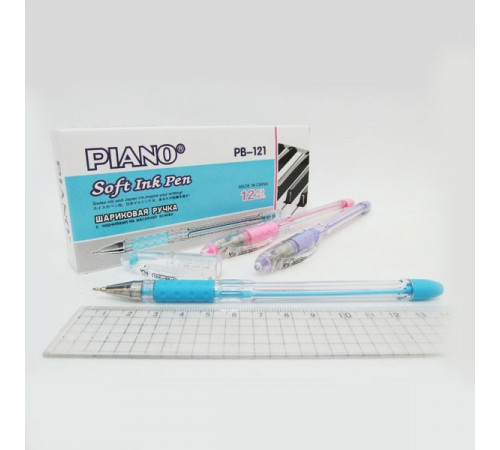 Ручка масляна Piano РВ-121 Soft Ink Pen 0.5 мм синя