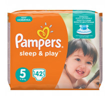 Подгузники Pampers Sleep & Play Размер 5 (Junior) 11-18 кг, 42 подгузника