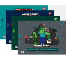 Альбом для рисования с перфорацией YES 130596 Minecraft А4 20 листов на скобе