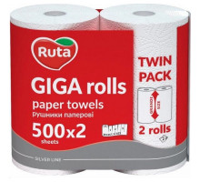 Паперові рушники Ruta Giga rolls 2 шари 2 рулони