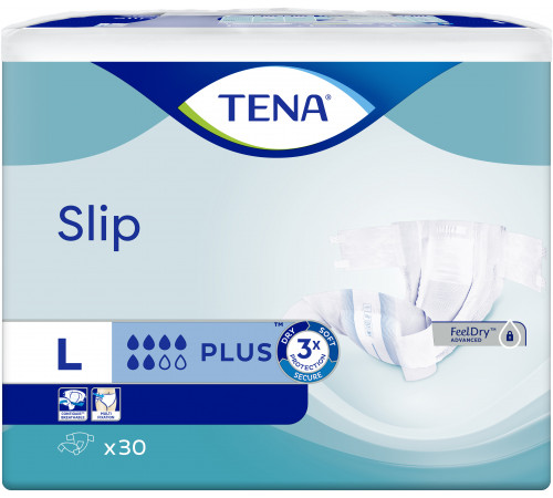 Подгузники для взрослых Tena Slip Plus Large 90-145 см 30 шт