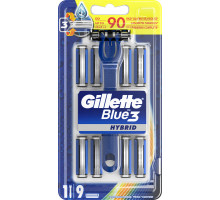 Станок для гоління чоловічий Gillette Blue 3 Hybrid з 9 змінними картриджами