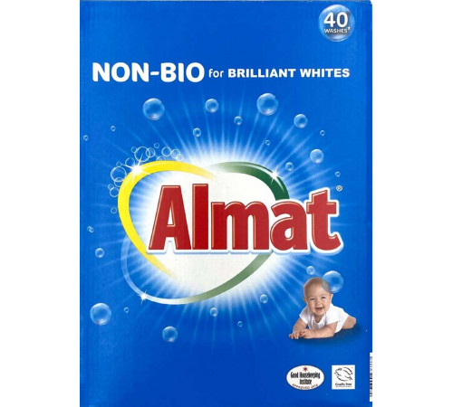 Пральний порошок Almat NON-BIO for Brilliant whites 2.6 кг 40 циклів прання