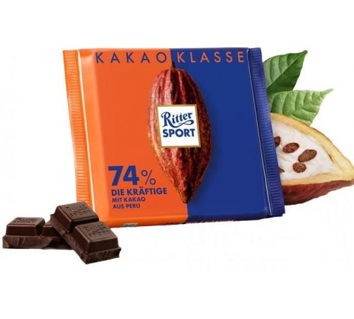 Шоколад Ritter Sport 74% Kakao Klasse Die Kraftige 100 г