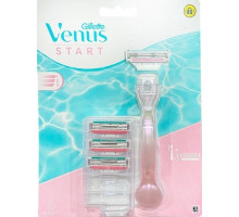 Станок для бритья женский Gillette Venus Start с 3-мя сменными кассетами