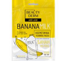 Тканинна маска для обличчя Beautyderm Банан Молоко 25 мл