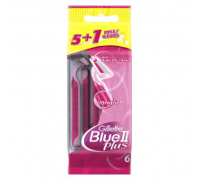 Бритвы одноразовые женские Gillette Blue II Plus 5+1 шт
