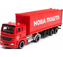 Автомодель Techno Drive250416CG Фура Новая почта в пластиковом боксе (батарейки, музыка, свет)