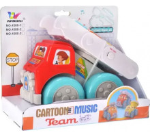 Машина пожарная 4508-1 на батарейках (музыка, свет, в коробке)