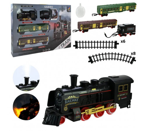 Железная дорога 652-Х23 свет, звук, пар, дорога 154 х 78 см