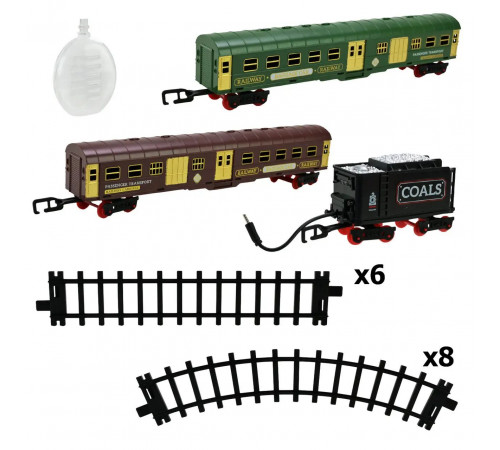 Железная дорога 652-Х23 свет, звук, пар, дорога 154 х 78 см