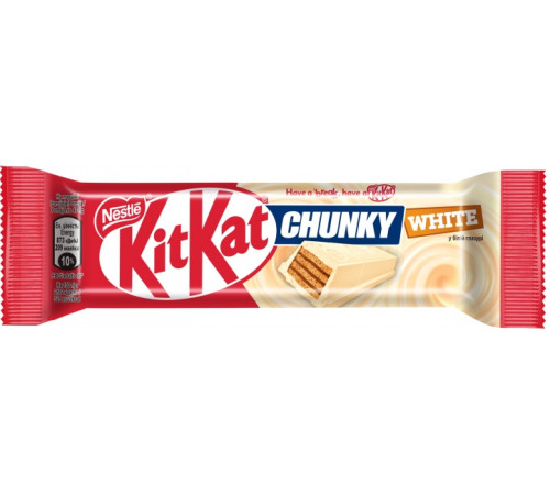 Батончик в білому шоколаді Nestle Kitkat Chunky White 40 г