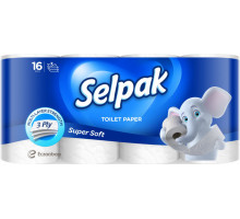 Туалетний папір Selpak 3-шари Білий 16 рулонів